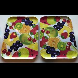 ZAK! Designs “Fruity” Plastic trays - selling pair